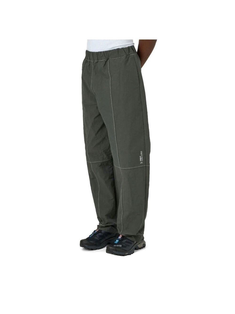 NEW - Afield out Tapered, Crinkled, Stitch Nylon, Canvas Gray Trousers Pants - Picture 12 of 16